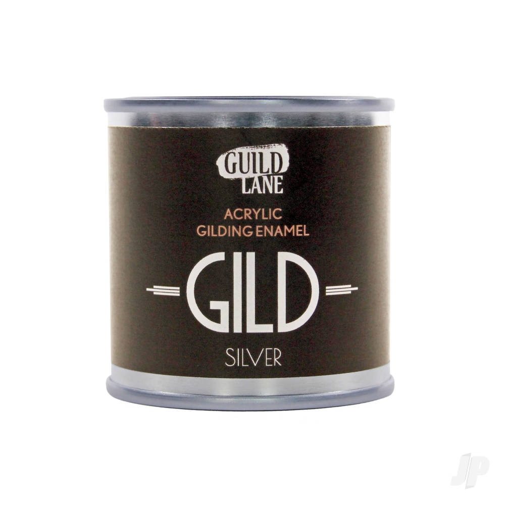 GILD Acrylic Gilding Enamel Paint, Silver (125ml Tin)