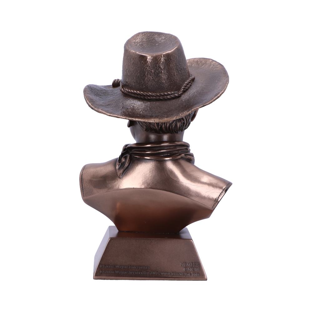 Bronze John Wayne Bust Small 18cm Captain Jake Cutter Comancheros Figurine