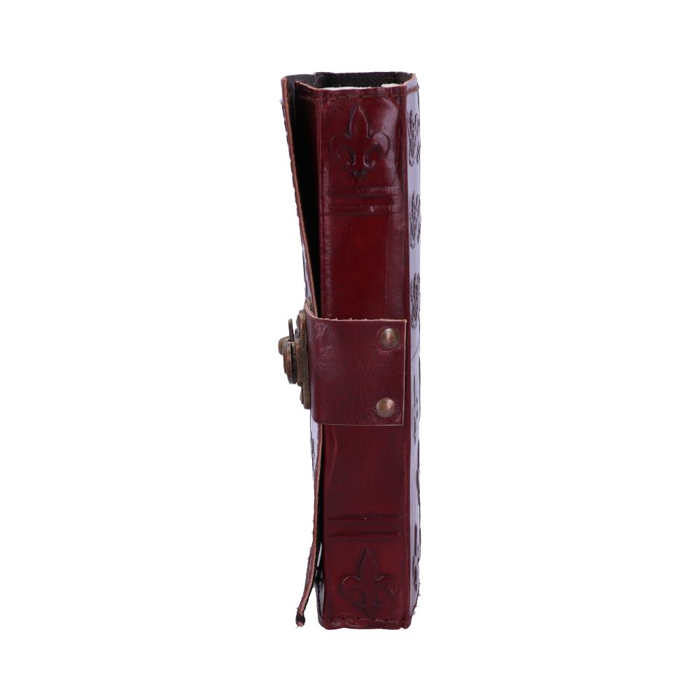 Lockable Red Leather Medieval Embossed Journal