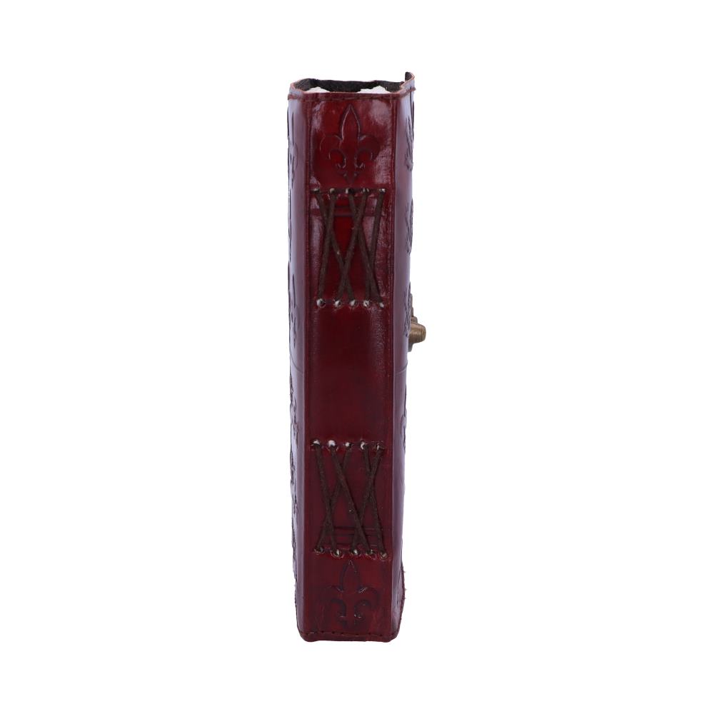 Lockable Red Leather Medieval Embossed Journal