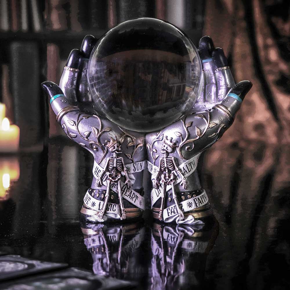 Hands of the Future Palmistry Crystal Ball Holder 20cm
