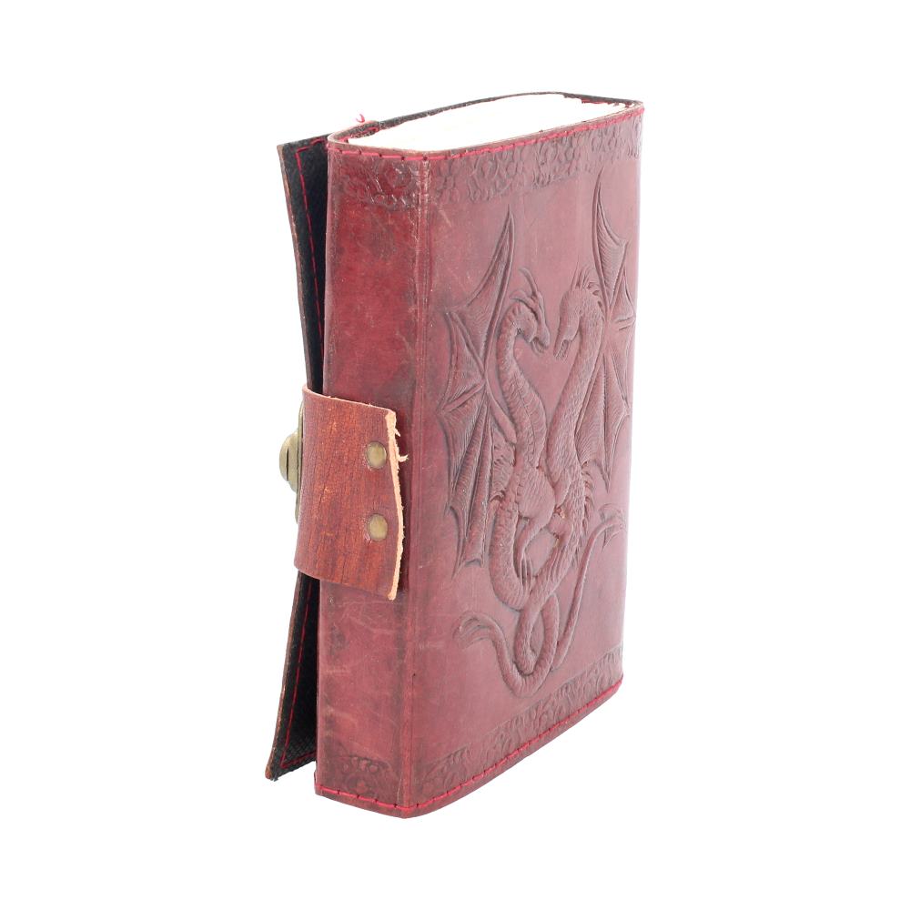 Nemesis Now Lockable Double Dragon Leather Embossed Journal