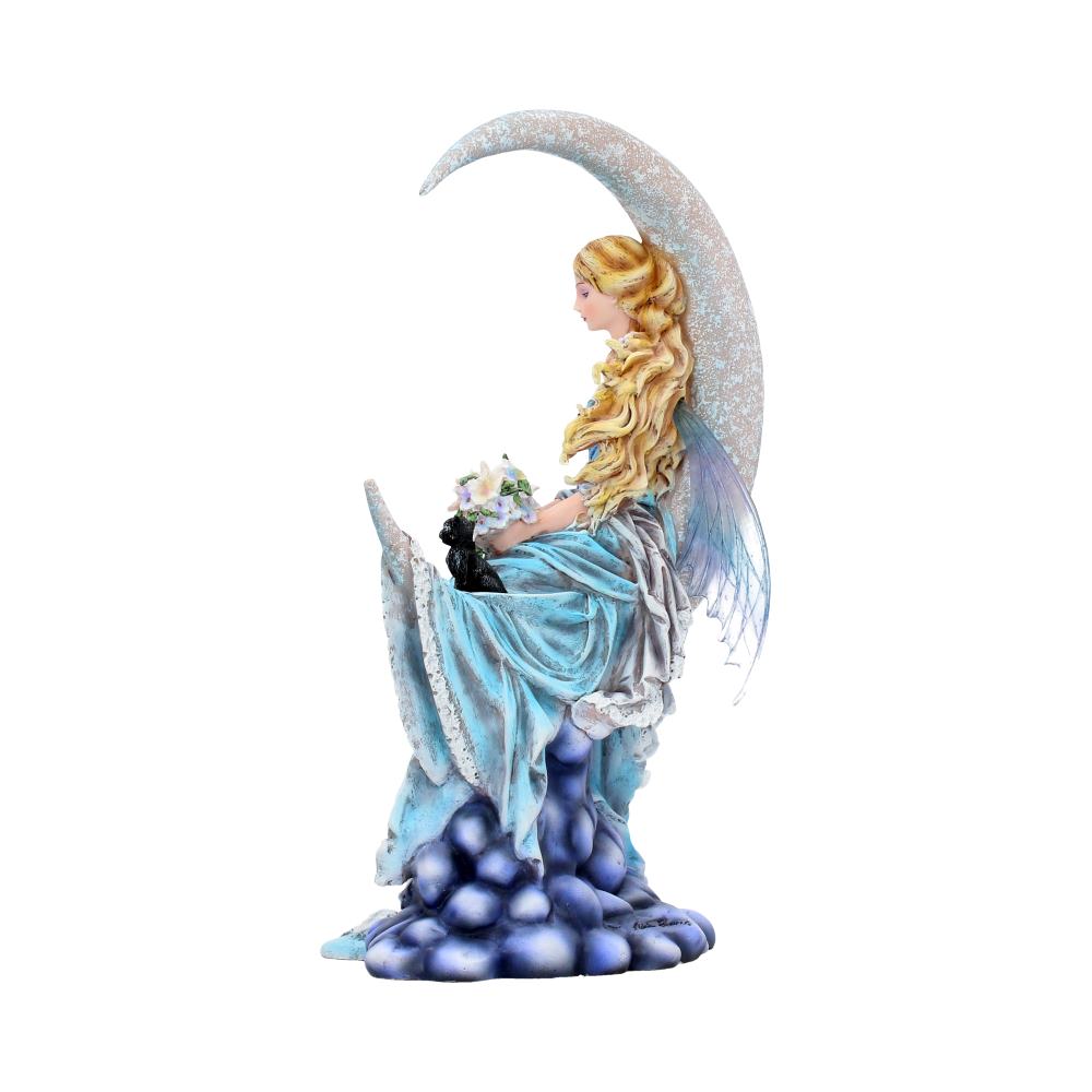 Nene Thomas Wind Moon Blue Crescent Moon Fairy and Cat Companion Figurine
