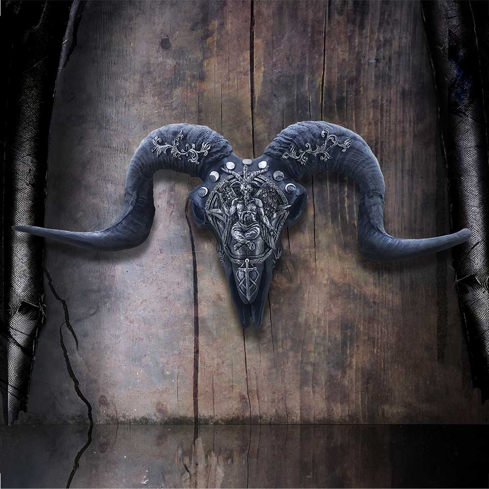 Baphomet's Veneration Skull Wall Plaque 53cm