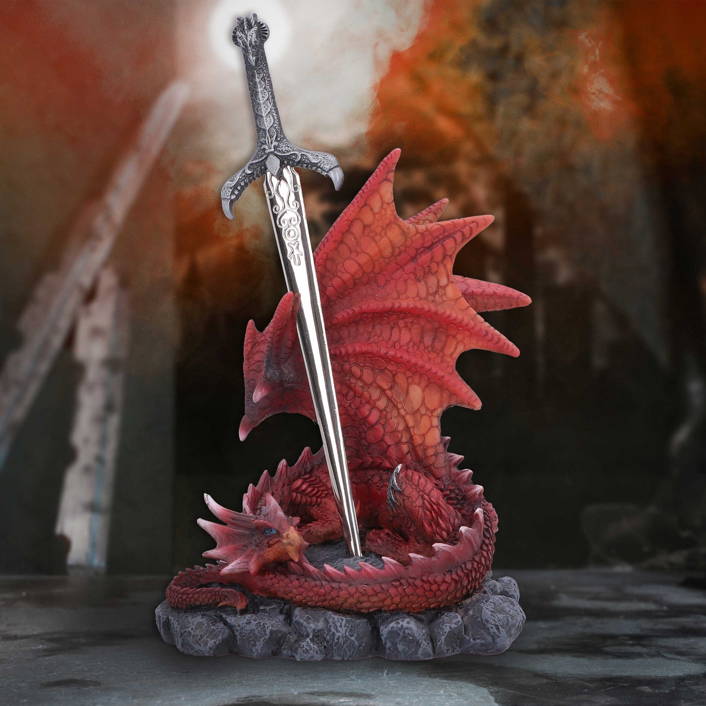 Forged in Flames dragon figurine