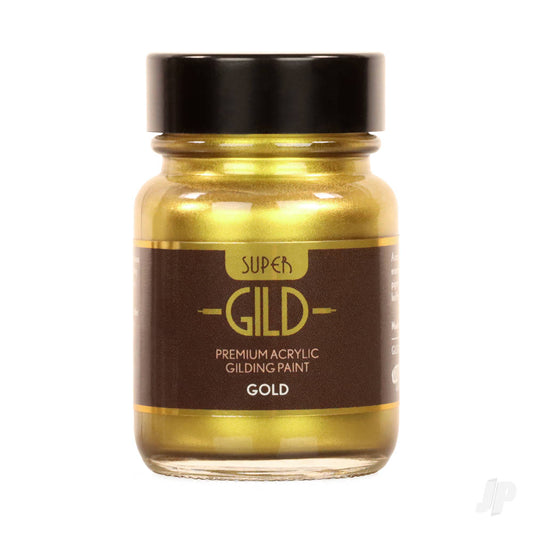 Super GILD Acrylic Gilding Enamel Paint, Gold (30ml Jar)