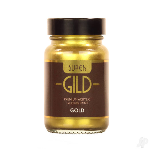 Super GILD Acrylic Gilding Enamel Paint, Gold (60ml Jar)