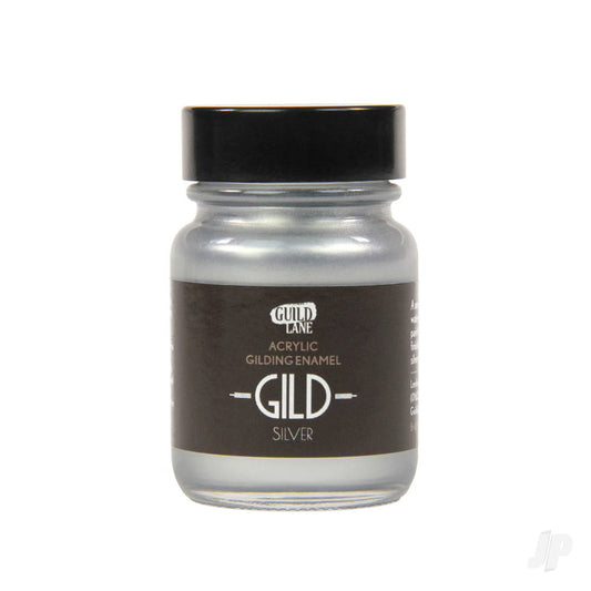 GILD Acrylic Gilding Enamel Paint, Silver (30ml Jar)