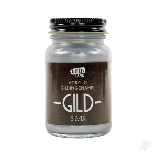 GILD Acrylic Gilding Enamel Paint, Silver (60ml Jar)