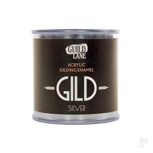 GILD Acrylic Gilding Enamel Paint, Silver (125ml Tin)