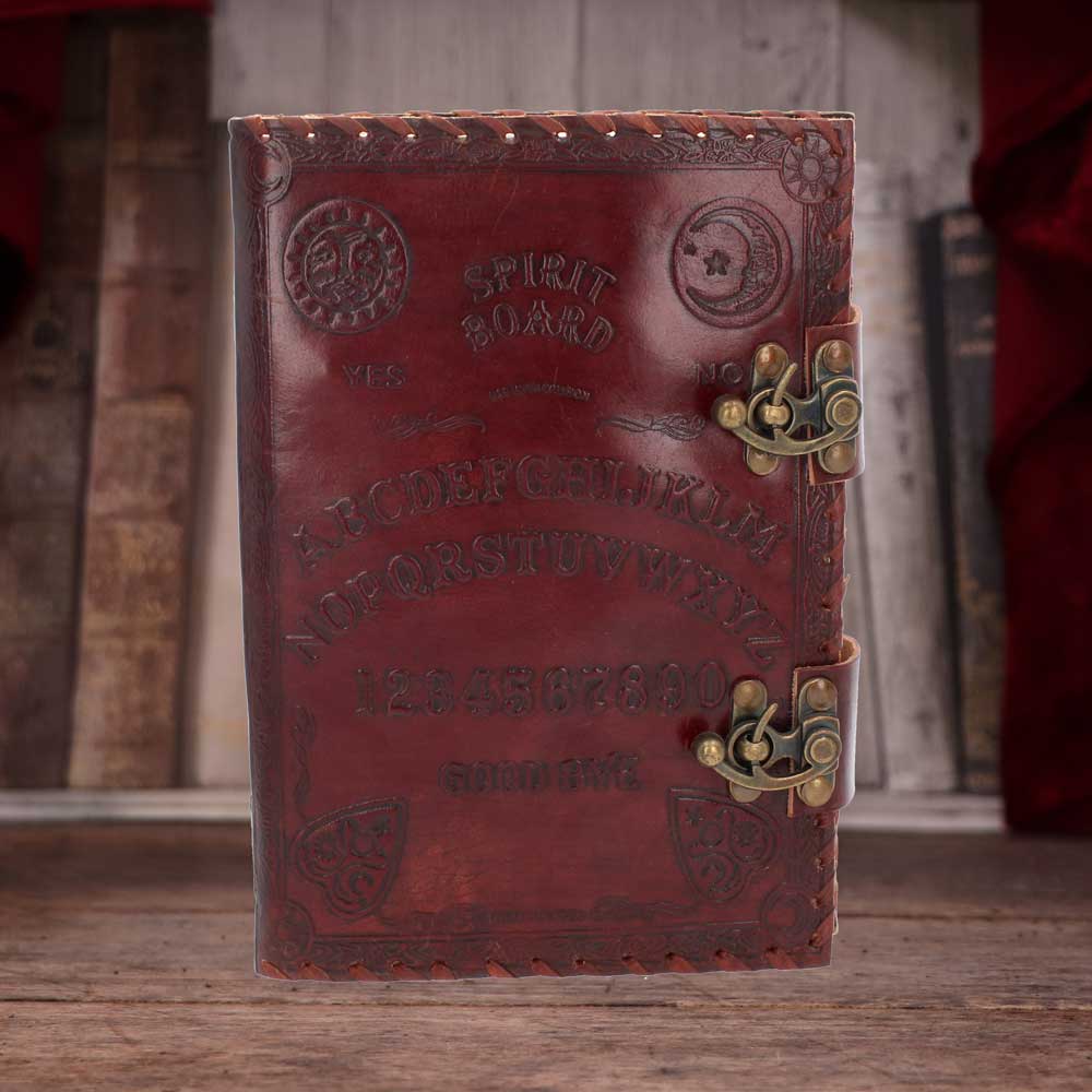 Spirit Board Clasping Embossed Leather Journal