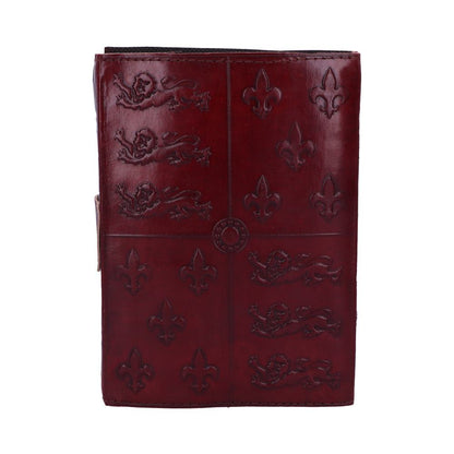 Lockable Red Leather Medieval Embossed Journal