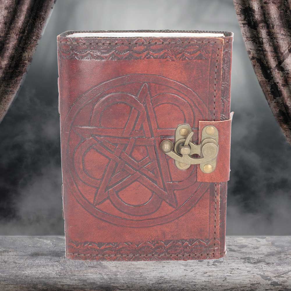 Nemesis Now Wiccan Lockable Pentagram Leather Embossed Journal